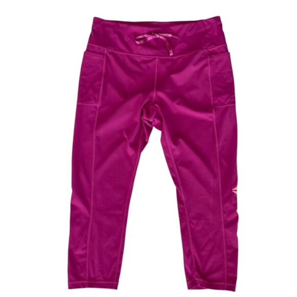 Reebok Hot Pink Workout Capri Leggings w/Pockets - XL - Picture 1 of 5